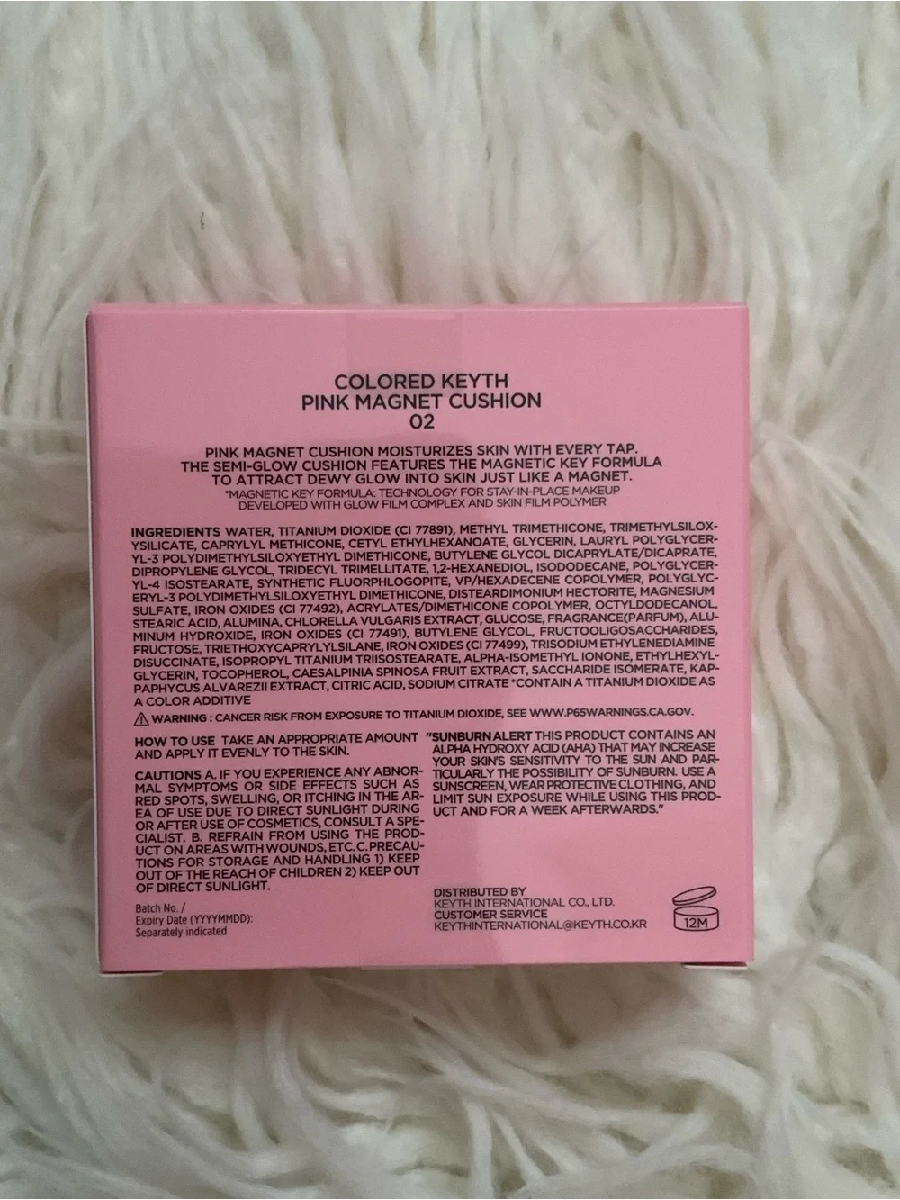 KEYTH PINK MAGNET CUSHION #02 LIGHT BEIGE (15G, 0.52 OZ.) kbeauty BNIB